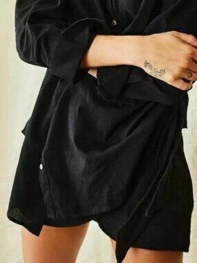 Free People Kamala Mini Skirt Wrap Endless Summer High Waisted Black S